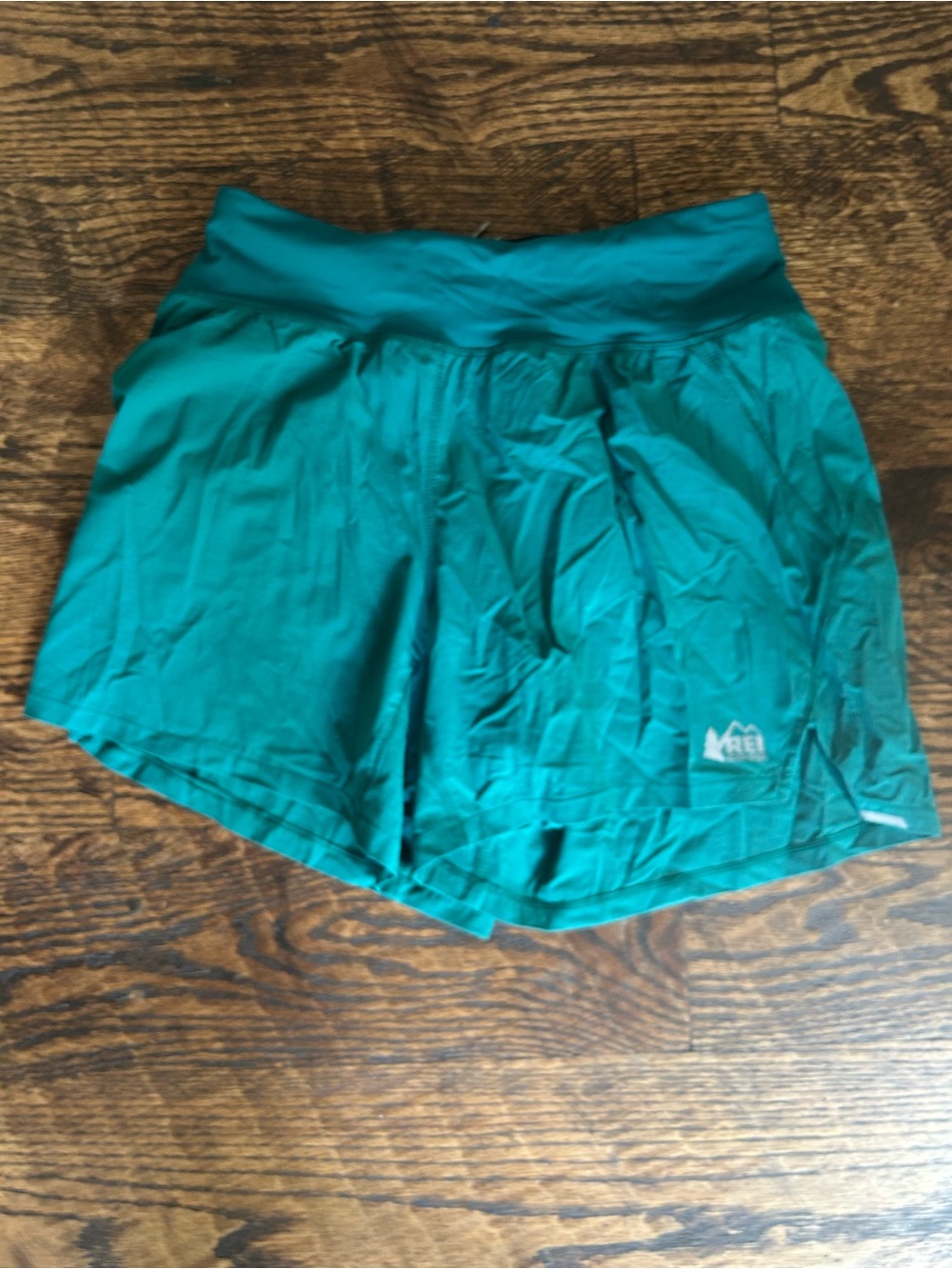 REI Co-op Active Teal Women’s Running Shorts With Lining Athletic Hiking Trail